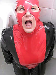 Anna as a rest room in latex ...
